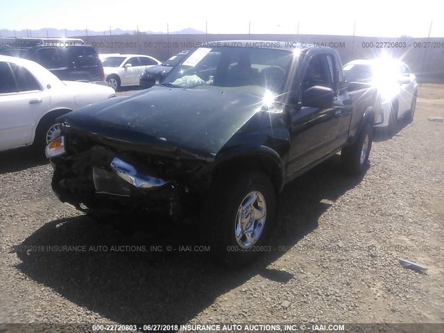 4TASN92N0YZ640655 - 2000 TOYOTA TACOMA XTRACAB PRERUNNER მწვანე ფოტო 2