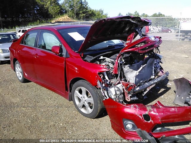 5YFBU4EE5CP018903 - 2012 TOYOTA COROLLA S/LE RED photo 1