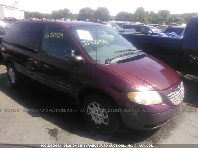 1C4GJ25B51B136809 - 2001 CHRYSLER VOYAGER BURGUNDY photo 1