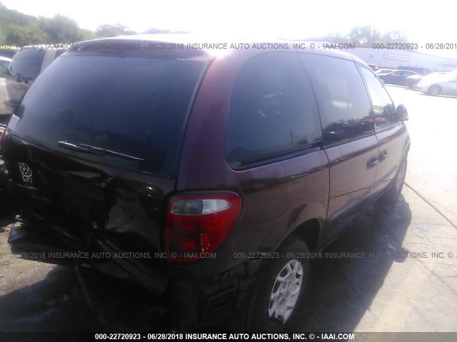 1C4GJ25B51B136809 - 2001 CHRYSLER VOYAGER BURGUNDY photo 4