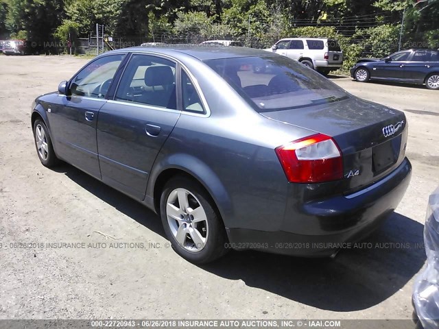 WAULT68E23A262427 - 2003 AUDI A4 3.0 QUATTRO GRAY photo 3