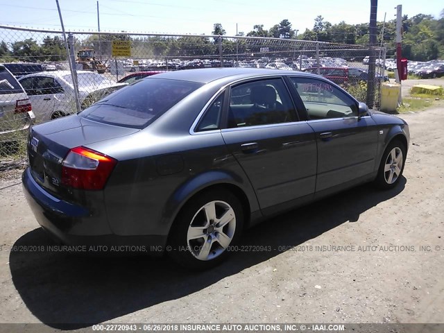 WAULT68E23A262427 - 2003 AUDI A4 3.0 QUATTRO GRAY photo 4