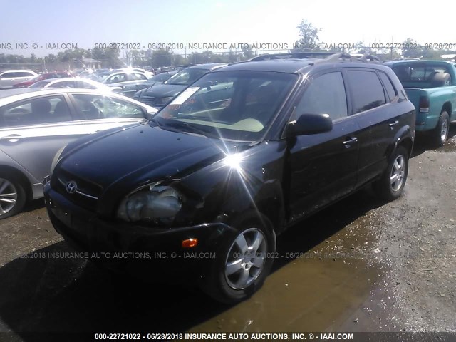 KM8JM12B65U236421 - 2005 HYUNDAI TUCSON GL BLACK photo 2