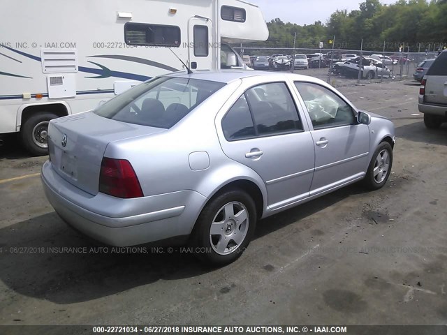 3VWSK69M32M191759 - 2002 VOLKSWAGEN JETTA GLS SILVER photo 4