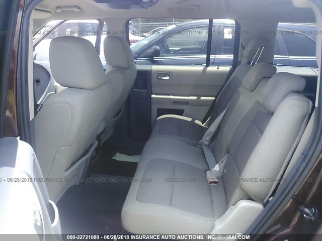 2FMDK51C39BA23832 - 2009 FORD FLEX SE BURGUNDY photo 8