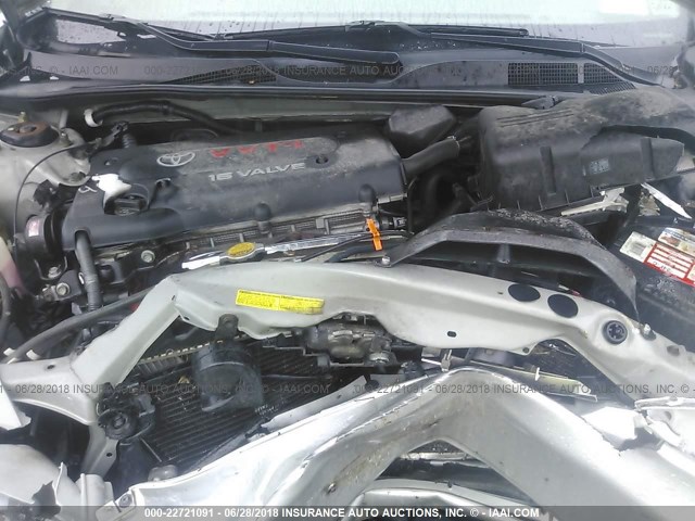 4T1BE30K45U569314 - 2005 TOYOTA CAMRY LE/XLE/SE ვერცხლისფერი ფოტო 10