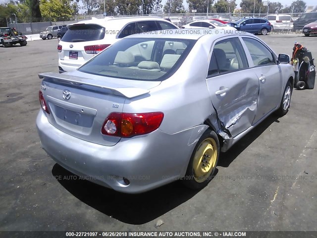 JTDBL40E899049930 - 2009 TOYOTA COROLLA LE/XLE SILVER photo 4