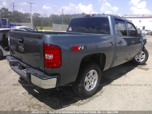 2GCEC13C371649900 - 2007 CHEVROLET SILVERADO C1500 CREW CAB BLUE photo 4