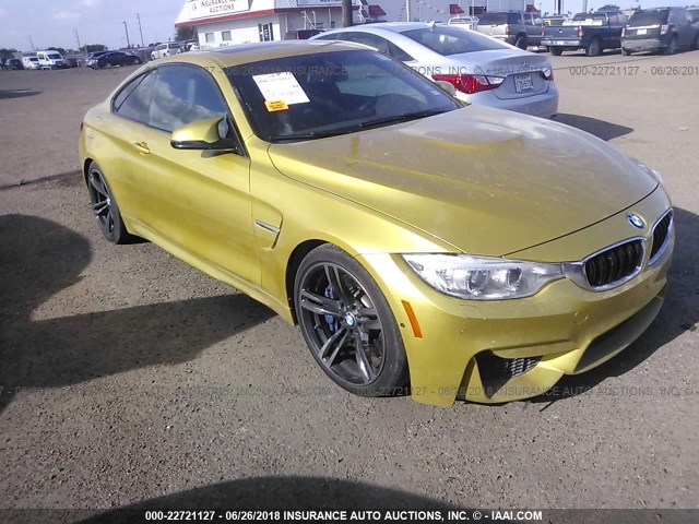 WBS3R9C55FK332830 - 2015 BMW M4 GOLD photo 1