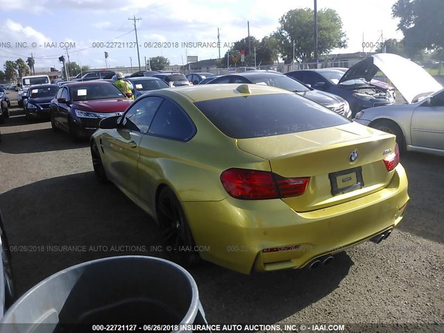 WBS3R9C55FK332830 - 2015 BMW M4 GOLD photo 3