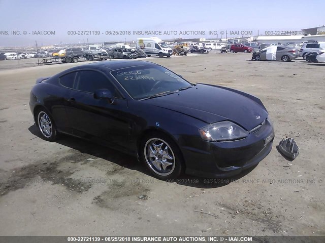 KMHHM65D75U168235 - 2005 HYUNDAI TIBURON BLUE photo 1