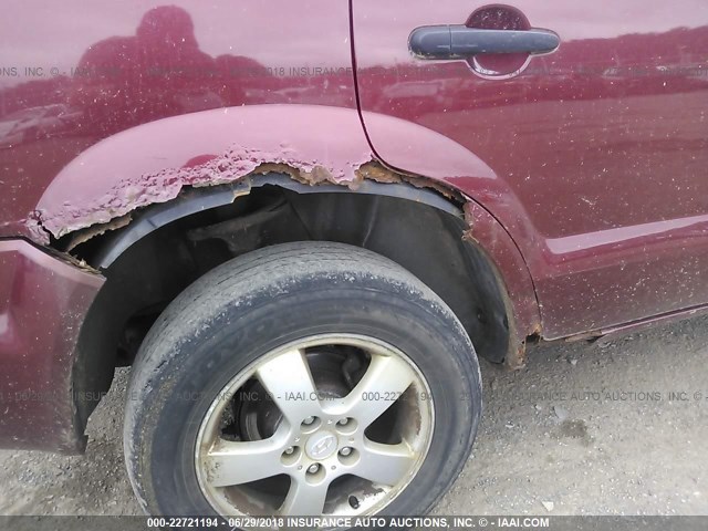 KM8JM12B25U152497 - 2005 HYUNDAI TUCSON GL MAROON photo 6