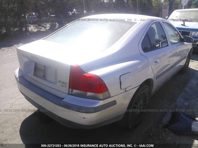 YV1RS58D212032258 - 2001 VOLVO S60 2.4T SILVER photo 4