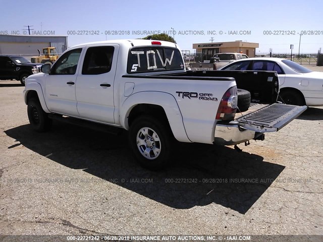 3TMLU4EN2EM159829 - 2014 TOYOTA TACOMA DOUBLE CAB WHITE photo 3