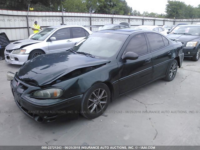 1G2NW52E33C274004 - 2003 PONTIAC GRAND AM GT GREEN photo 2