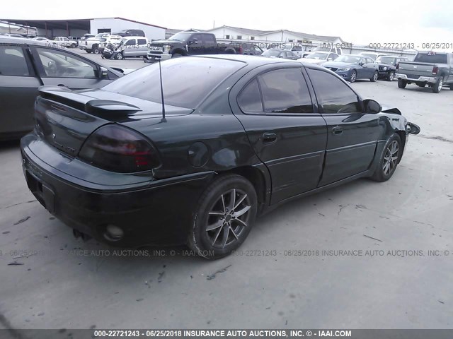 1G2NW52E33C274004 - 2003 PONTIAC GRAND AM GT GREEN photo 4