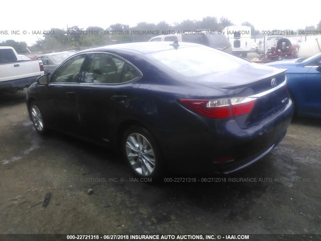 JTHBW1GG1D2029595 - 2013 LEXUS ES 300H BLUE photo 3