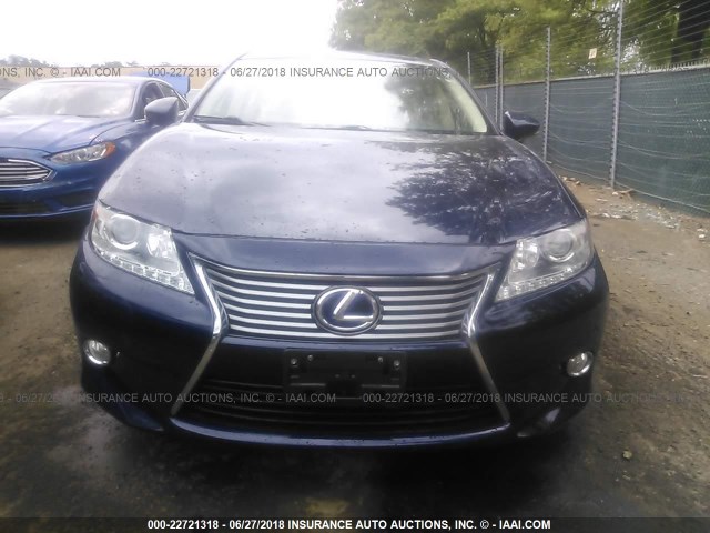 JTHBW1GG1D2029595 - 2013 LEXUS ES 300H BLUE photo 6