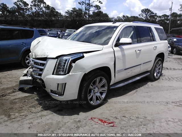 1GYS3BKJ3FR199335 - 2015 CADILLAC ESCALADE LUXURY WHITE photo 2