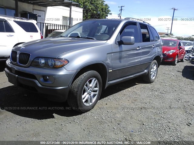 5UXFA13575LY14428 - 2005 BMW X5 3.0I GRAY photo 2