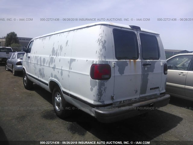 2D7JB21Y23K502550 - 2003 DODGE RAM VAN B2500 WHITE photo 3