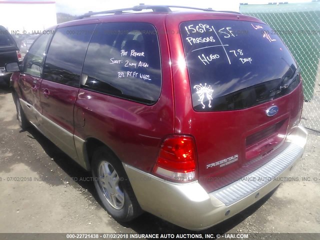 2FMDA58255BA30145 - 2005 FORD FREESTAR LIMITED RED photo 3