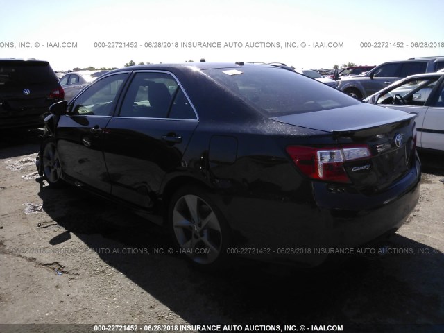 4T1BF1FK5CU196497 - 2012 TOYOTA CAMRY SE/LE/XLE BLACK photo 3