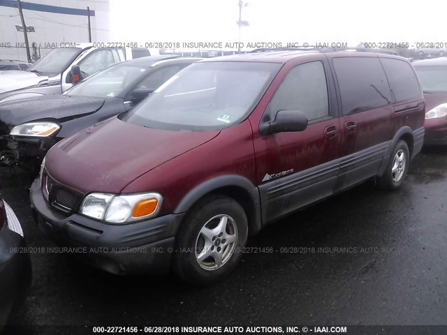 1GMDX03E8XD254171 - 1999 PONTIAC MONTANA / TRANS S  RED photo 2