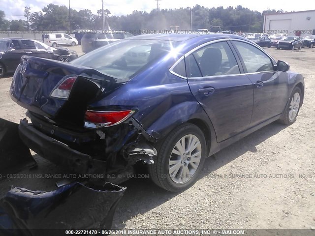 1YVHZ8CH2A5M48666 - 2010 MAZDA 6 I BLUE photo 4