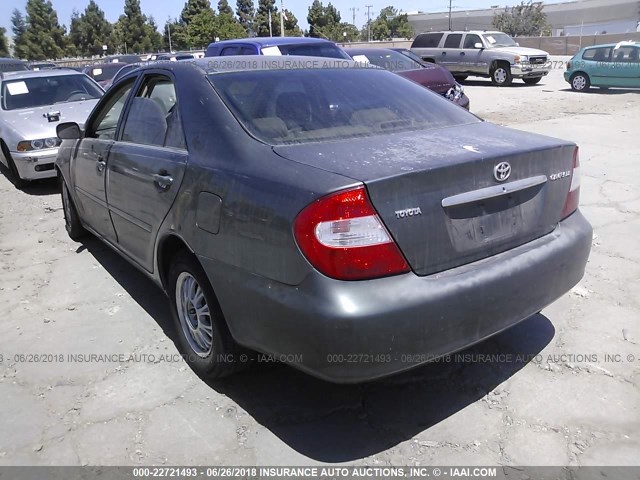 4T1BE32K52U558458 - 2002 TOYOTA CAMRY LE/XLE/SE მწვანე ფოტო 3