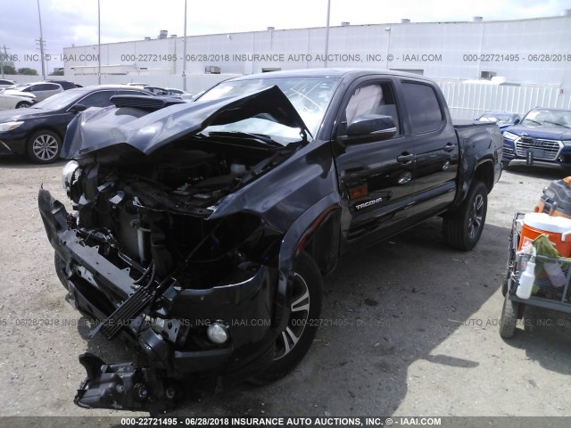 3TMCZ5AN7GM012065 - 2016 TOYOTA TACOMA DBL CAB/SR/SR5/TRD SPT/OR BLACK photo 2
