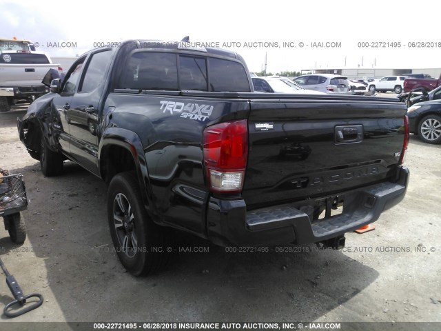 3TMCZ5AN7GM012065 - 2016 TOYOTA TACOMA DBL CAB/SR/SR5/TRD SPT/OR BLACK photo 3