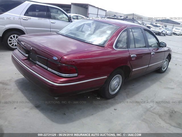 2FALP73W8TX110954 - 1996 FORD CROWN VICTORIA  MAROON photo 4