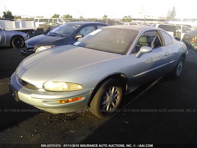 1G4GD2213S4710358 - 1995 BUICK RIVIERA BLUE photo 2