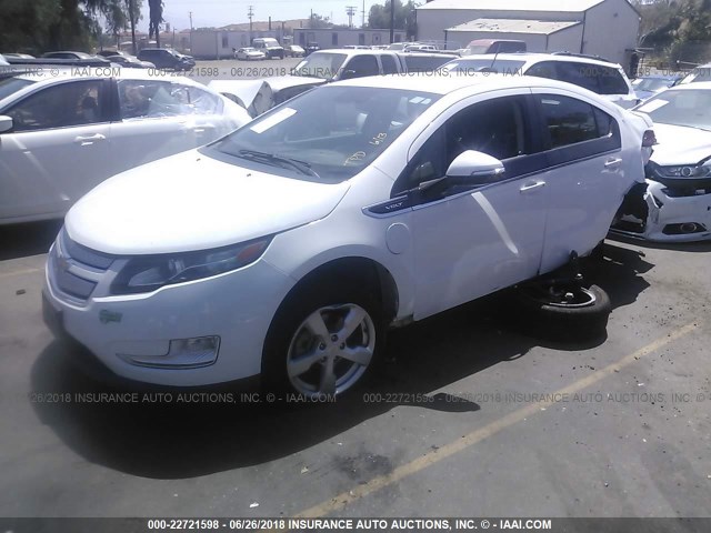 1G1RC6E46FU106492 - 2015 CHEVROLET VOLT WHITE photo 2