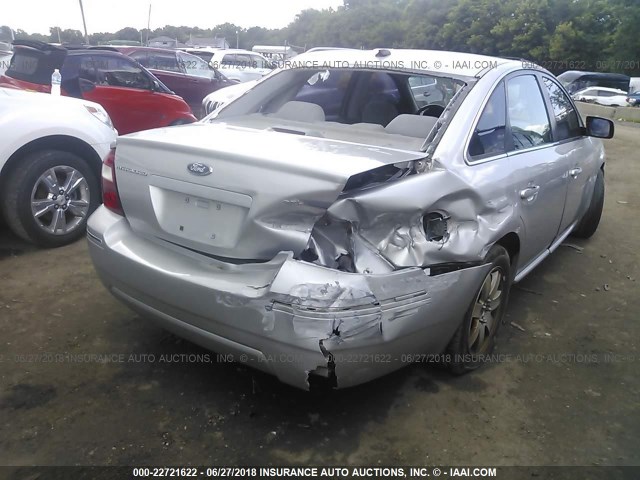 1FAHP24177G158890 - 2007 FORD FIVE HUNDRED SEL SILVER photo 4
