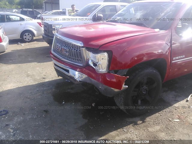 1GTR1VE05BZ437193 - 2011 GMC SIERRA C1500 SLE RED photo 6