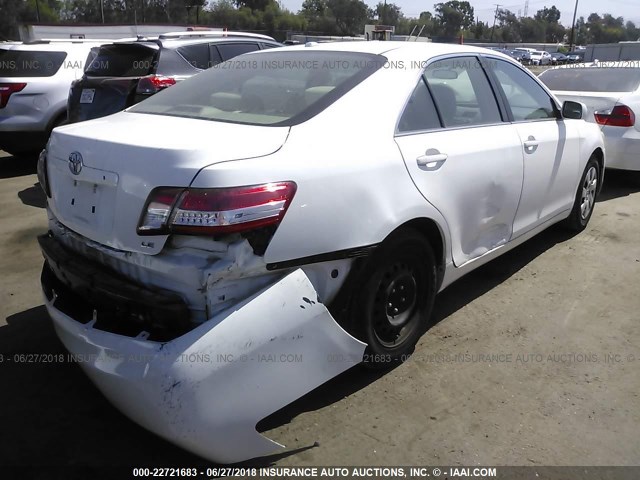 4T1BF3EK6AU574112 - 2010 TOYOTA CAMRY SE/LE/XLE WHITE photo 4