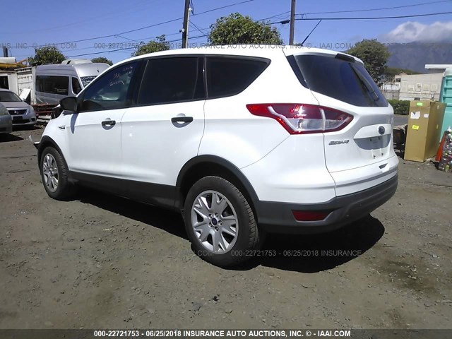 1FMCU0F73DUA21134 - 2013 FORD ESCAPE S WHITE photo 3