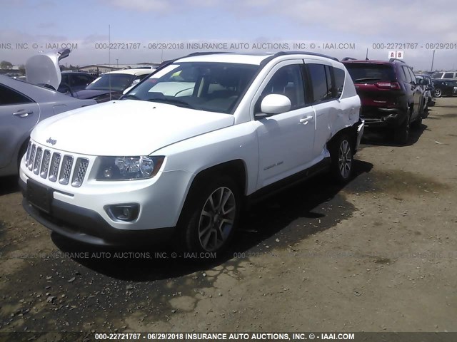 1C4NJCEA0GD537055 - 2016 JEEP COMPASS LATITUDE თეთრი ფოტო 2