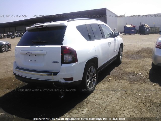 1C4NJCEA0GD537055 - 2016 JEEP COMPASS LATITUDE თეთრი ფოტო 4