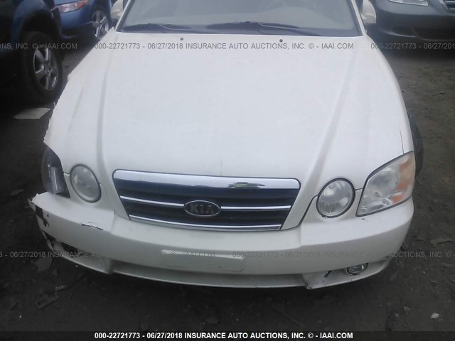 KNAGD128145271456 - 2004 KIA OPTIMA LX/EX WHITE photo 6