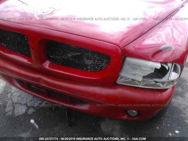 1D7FL16K44S661076 - 2004 DODGE DAKOTA SXT RED photo 6