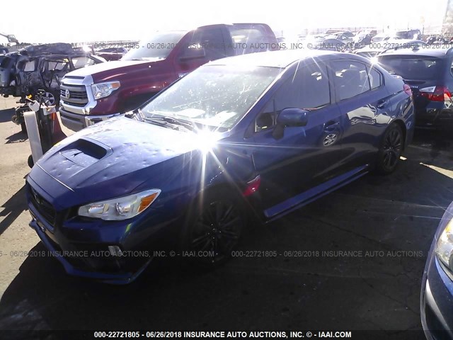 JF1VA1D68F8821998 - 2015 SUBARU WRX PREMIUM BLUE photo 2