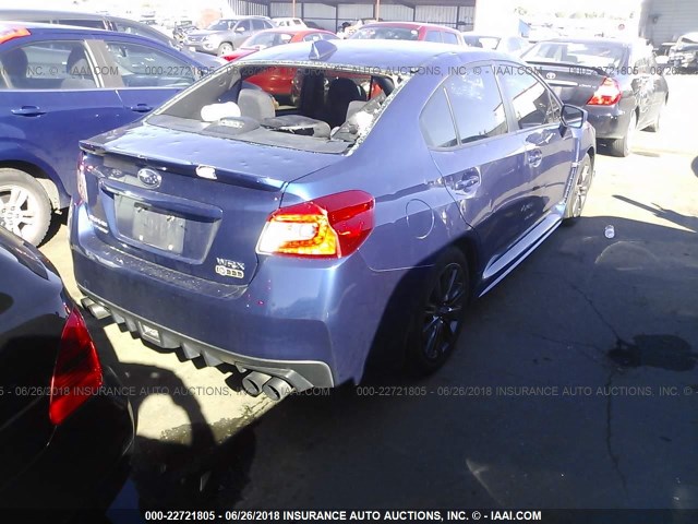 JF1VA1D68F8821998 - 2015 SUBARU WRX PREMIUM BLUE photo 4