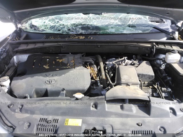 5TDKKRFH3FS108347 - 2015 TOYOTA HIGHLANDER XLE ნაცრისფერი ფოტო 10