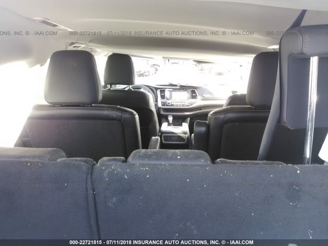 5TDKKRFH3FS108347 - 2015 TOYOTA HIGHLANDER XLE ნაცრისფერი ფოტო 8