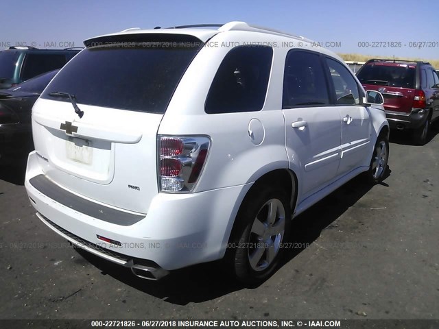 2CNDL037696237108 - 2009 CHEVROLET EQUINOX SPORT WHITE photo 4