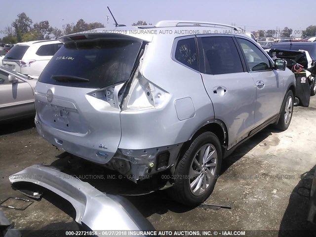 5N1AT2MT4EC759361 - 2014 NISSAN ROGUE S/SL/SV SILVER photo 4