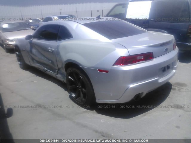 2G1FB1E3XE9127034 - 2014 CHEVROLET CAMARO LT SILVER photo 3